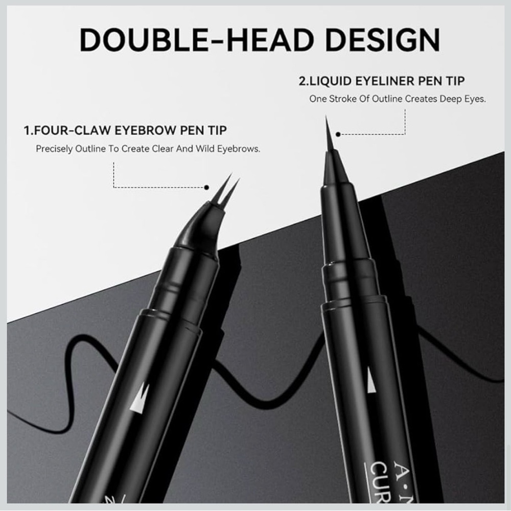 Black Eyelash Curler and Eyebrow Pencil Set - Picture 4 of 16
